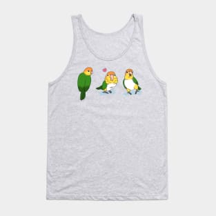 Three white bellied caique doodles Tank Top